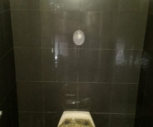 lavatory with dark tiling - tiling newcastle