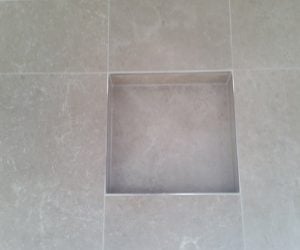 Custom shower with soap dish - bathroom renovation newcastle