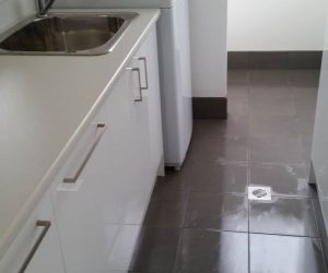 Laundry room tiling - laundry renovations newcastle